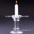 Clear cylinder crystal candle holder